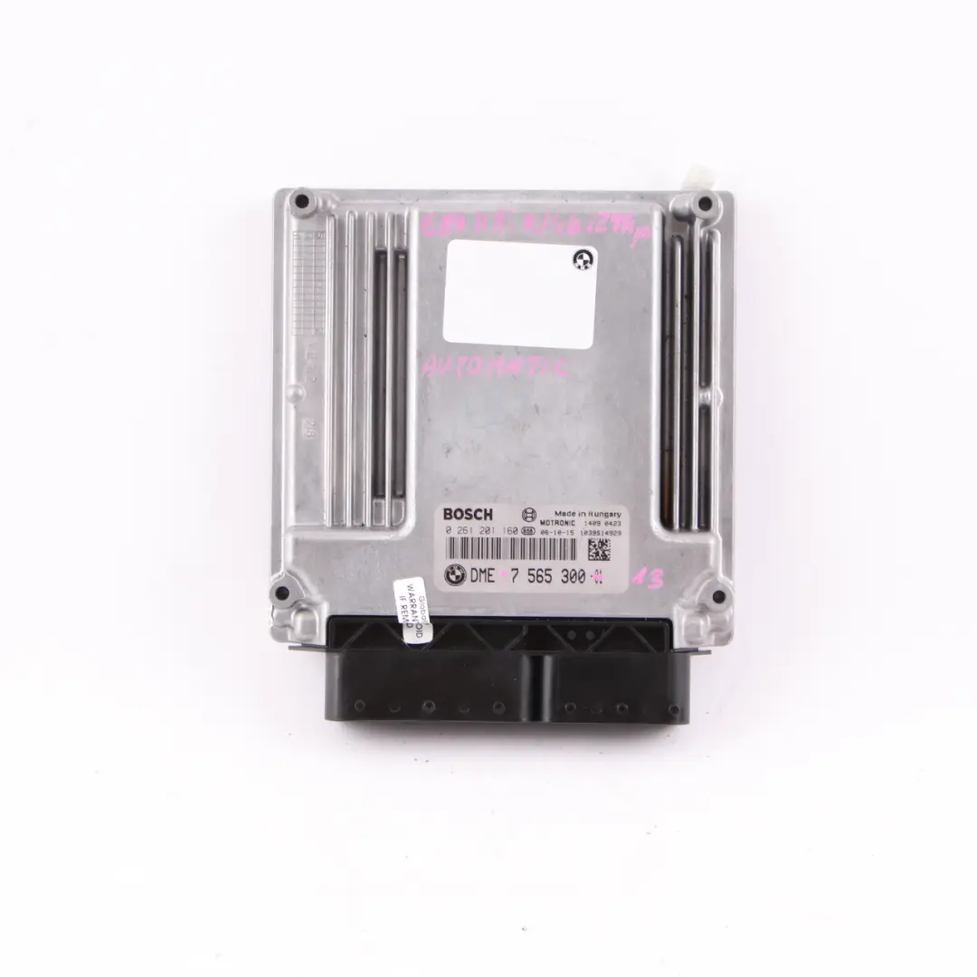N46 129HP Komputer Silnika ECU DME Automat do BMW E87 E90 118i 318i o numerze 7565300 BMW E87 E90 118i 318i N46 129HP Komputer Silnika ECU DME Automat - SKU 7565300-13 - Numer Części 7565300