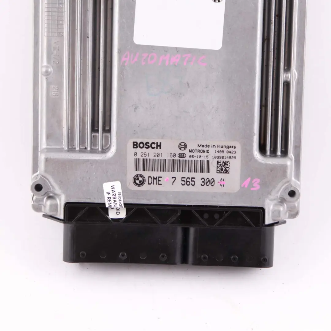N46 129HP ECU Unidad Control Módulo DME Automático para BMW E87 E90 118i 318i con número de pieza 7565300 BMW E87 E90 118i 318i N46 129HP ECU Unidad Control Módulo DME Automático - SKU 7565300-13 - Número de pieza 7565300