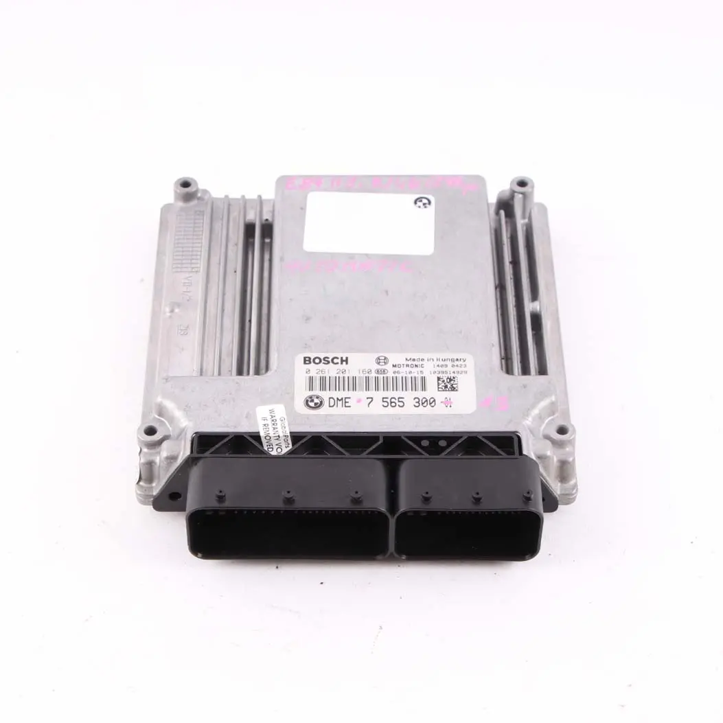 N46 129HP ECU Module contrôle DME Automatique pour BMW E87 E90 118i 318i à propos du numéro de pièce 7565300 BMW E87 E90 118i 318i N46 129HP ECU Module contrôle DME Automatique - SKU 7565300-13 - Numéro de pièce 7565300