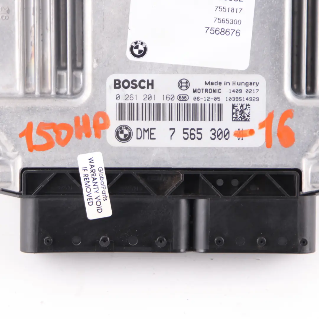 BMW Z4 E85 2.0i N46 150HP ECU Control Unit Module Kit DME EWS Key Manual - SKU 7565300-16 - Part number 7565300