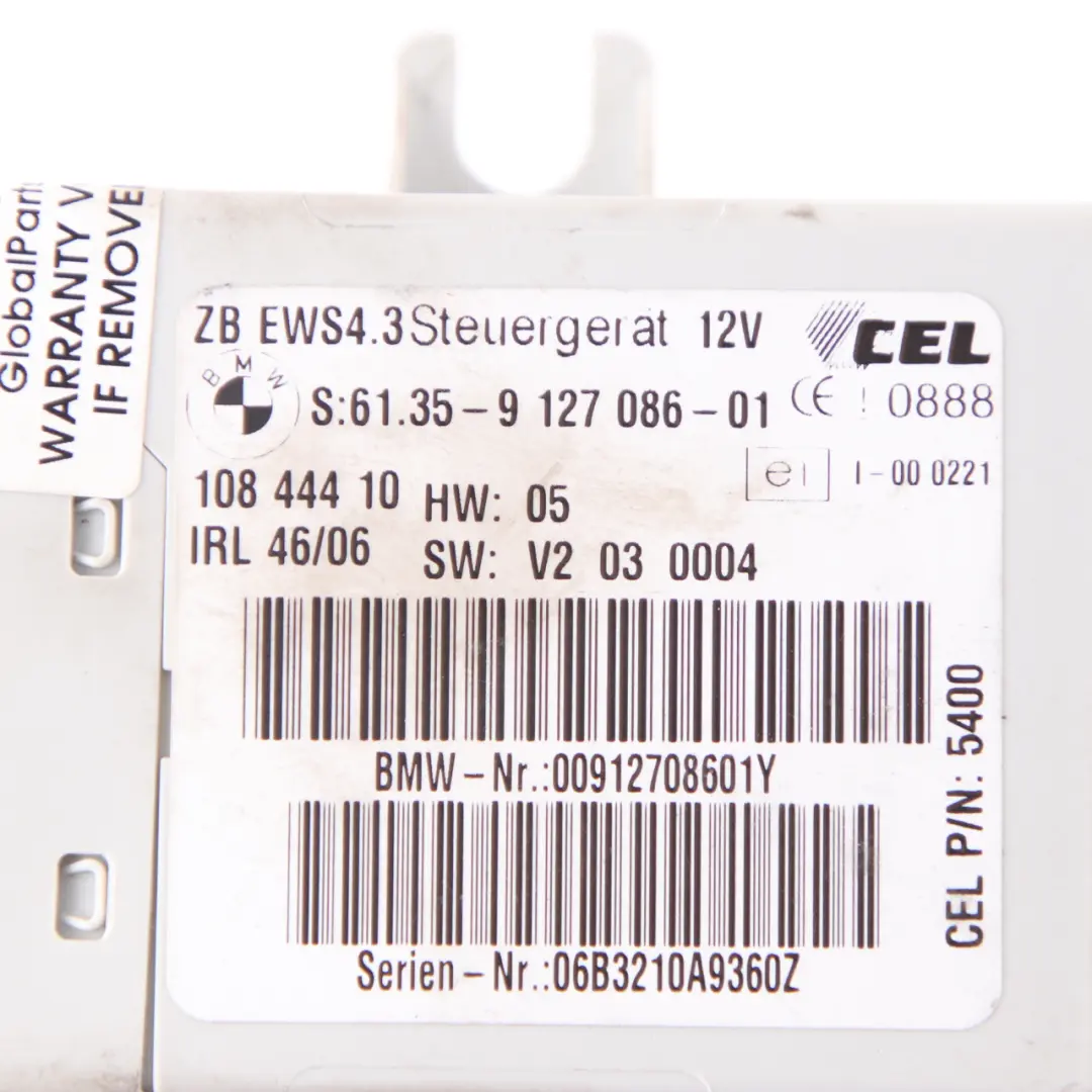 BMW Z4 E85 2.0i N46 150HP ECU Control Unit Module Kit DME EWS Key Manual - SKU 7565300-16 - Part number 7565300
