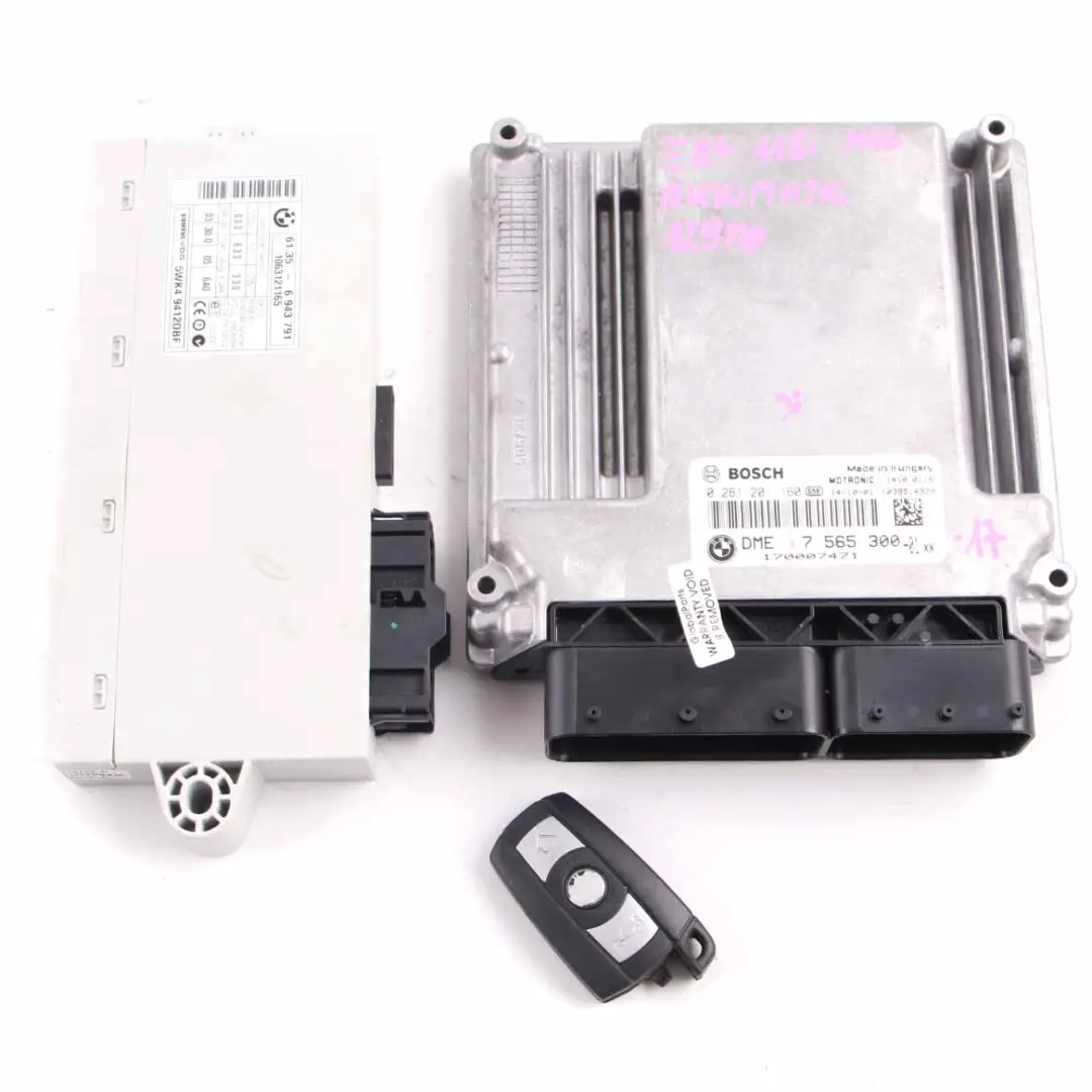 N46 129HP ECU Kit DME + CAS2 + Key Automatic to BMW E87 E90 E91 118i 318i with Part number 7565300 BMW E87 E90 E91 118i 318i N46 129HP ECU Kit DME + CAS2 + Key Automatic - SKU 7565300-17 - Part number 7565300
