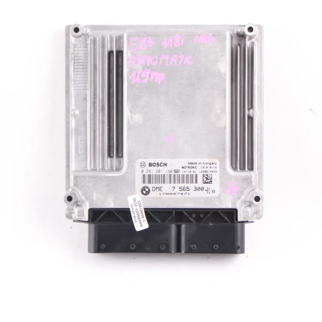 N46 129HP ECU Kit DME CAS3 Schlüssel Automatik für BMW E87 E90 E91 118i 318i mit Teilenummer 7565300 BMW E87 E90 E91 118i 318i N46 129HP ECU Kit DME CAS3 Schlüssel Automatik - SKU 7565300-17 - Teilenummer 7565300