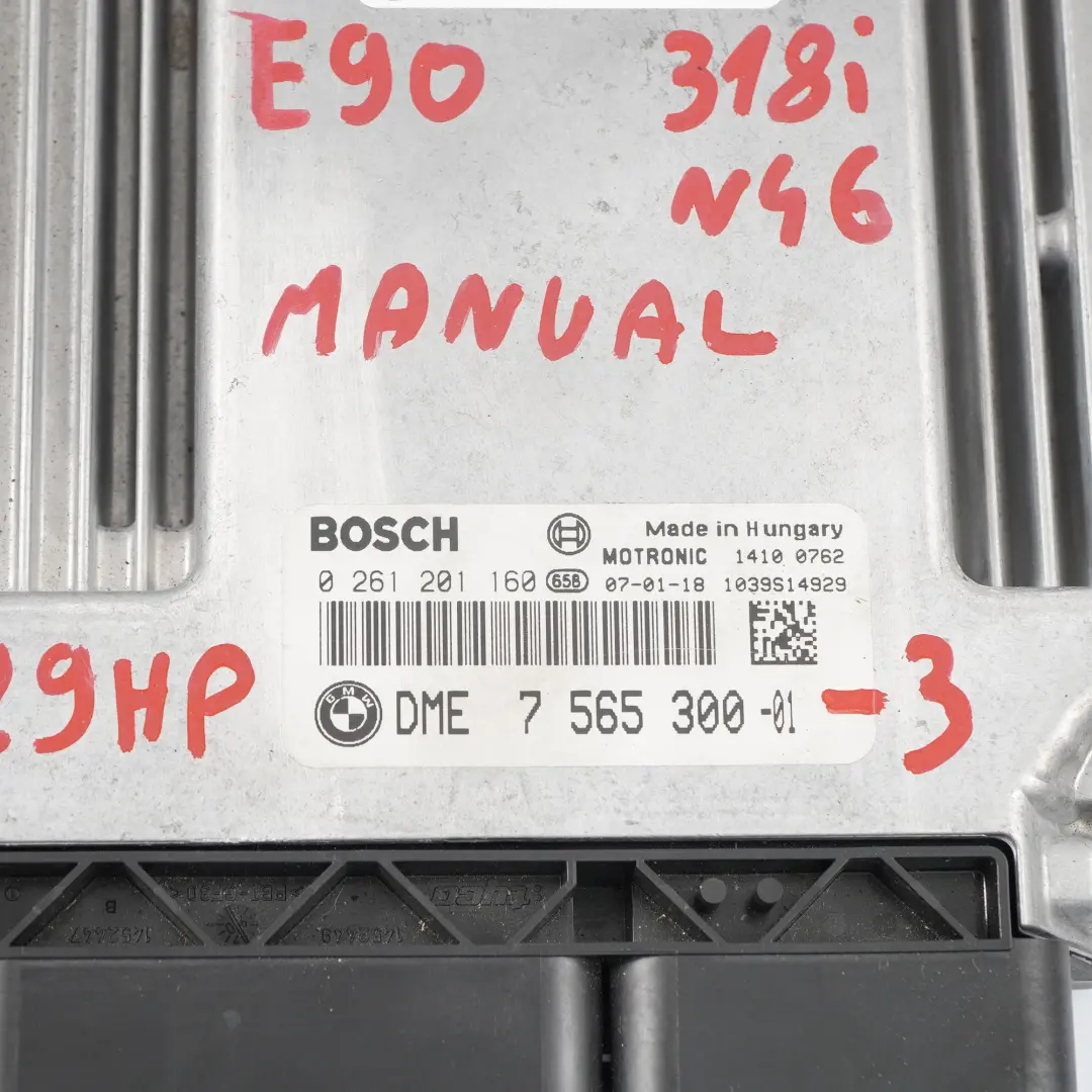 N46 Komputer Silnika ECU DME do BMW E90 318i o numerze 7565300 BMW E90 318i N46 Komputer Silnika ECU DME - SKU 7565300-3 - Numer Części 7565300