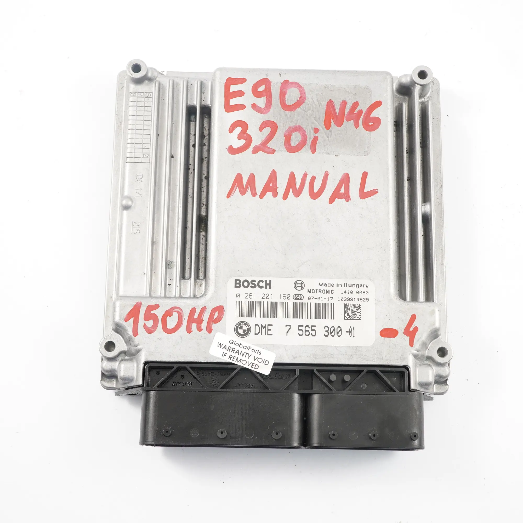 BMW E87 E90 N46 120i 320i 150HP Appareil de Commande DME 7565300 Manuelle