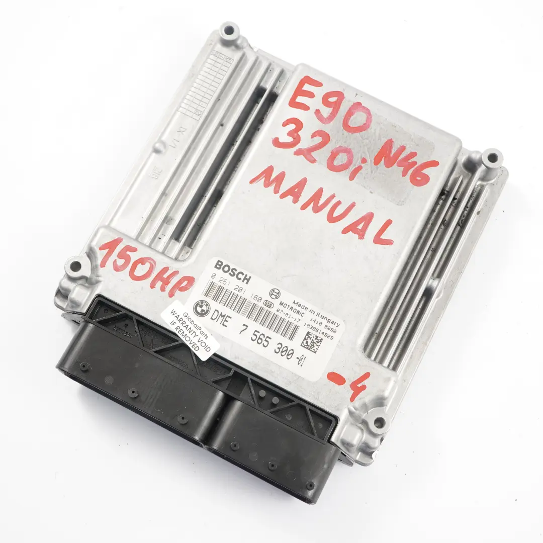BMW E87 E90 N46 120i 320i 150HP Steuergerät ECU DME Schaltgetriebe - SKU 7565300-4 - Teilenummer 7565300