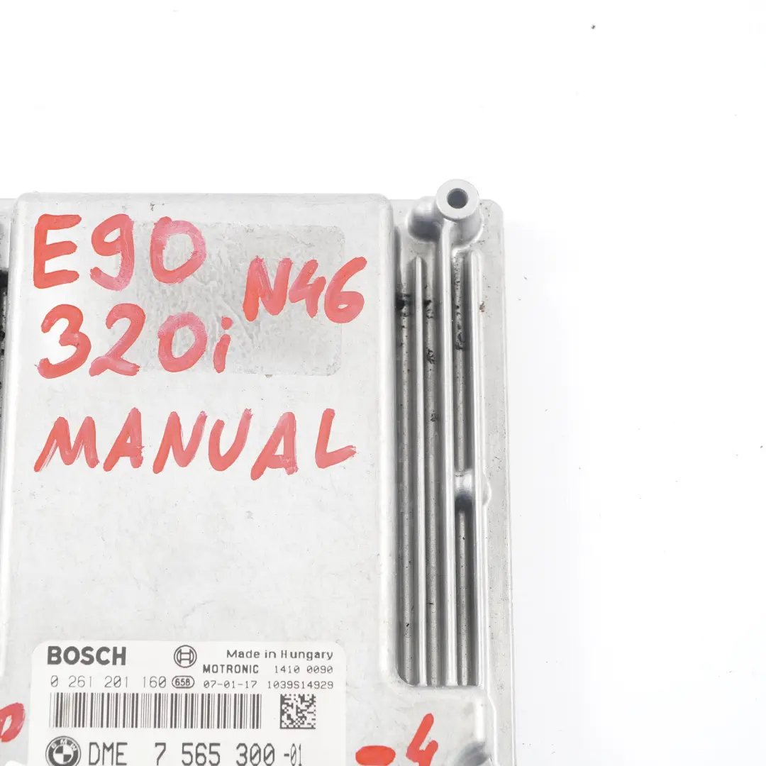 N46 120i 320i 150HP Control del Motor ECU DME Manual para BMW E87 E90 con número de pieza 7565300 BMW E87 E90 N46 120i 320i 150HP Control del Motor ECU DME Manual - SKU 7565300-4 - Número de pieza 7565300