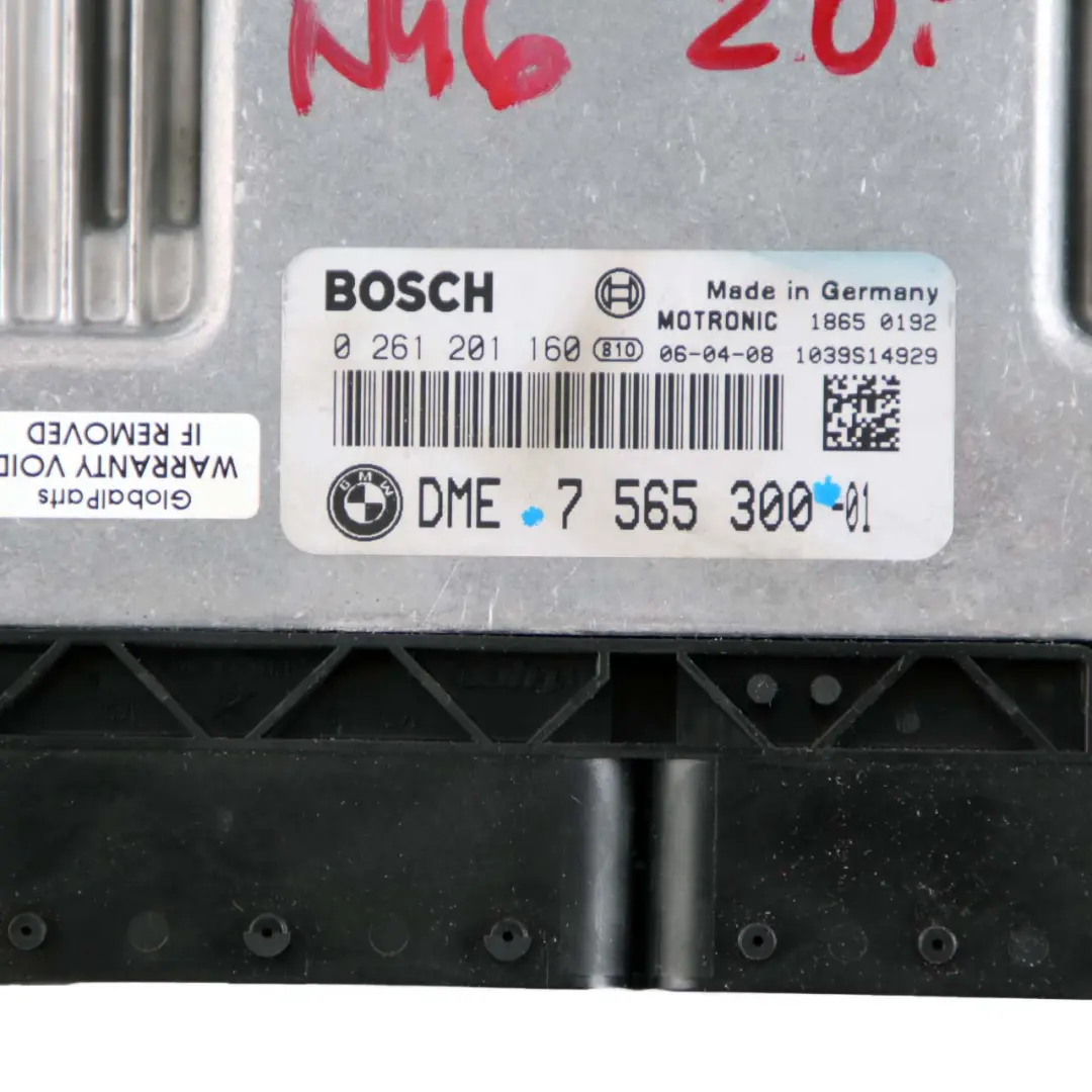 BMW Z4 E85 2.0i N46 150HP Engine Control Unit ECU DME Manual - SKU 7565300 - Part number 7565300