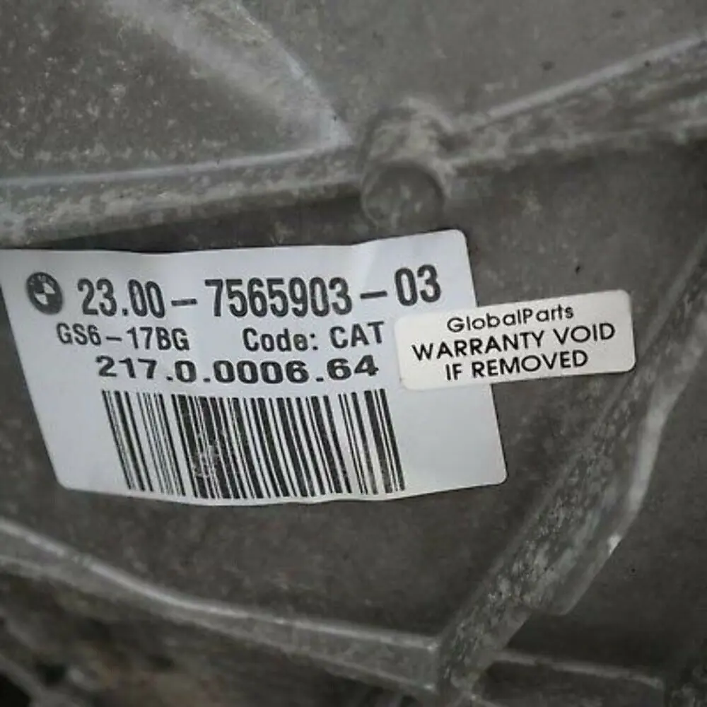 BMW E60 E90 E91 325I 525I N52 N53 Cambio Manuale Velocit? Gs6-17Bg Garanzia - SKU 7565903 - Numero di parte 7565903