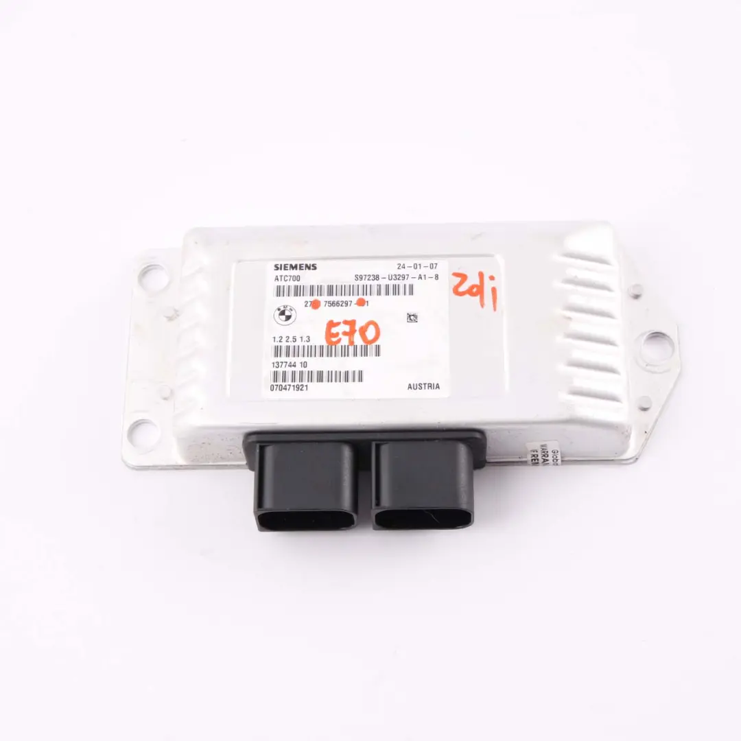 Moduł Skrzynki Bezpiecznej ECU ATC700 do BMW X5 X6 E70 E71 o numerze 7566297 BMW X5 X6 E70 E71 Moduł Skrzynki Bezpiecznej ECU ATC700 - SKU 7566297 - Numer Części 7566297