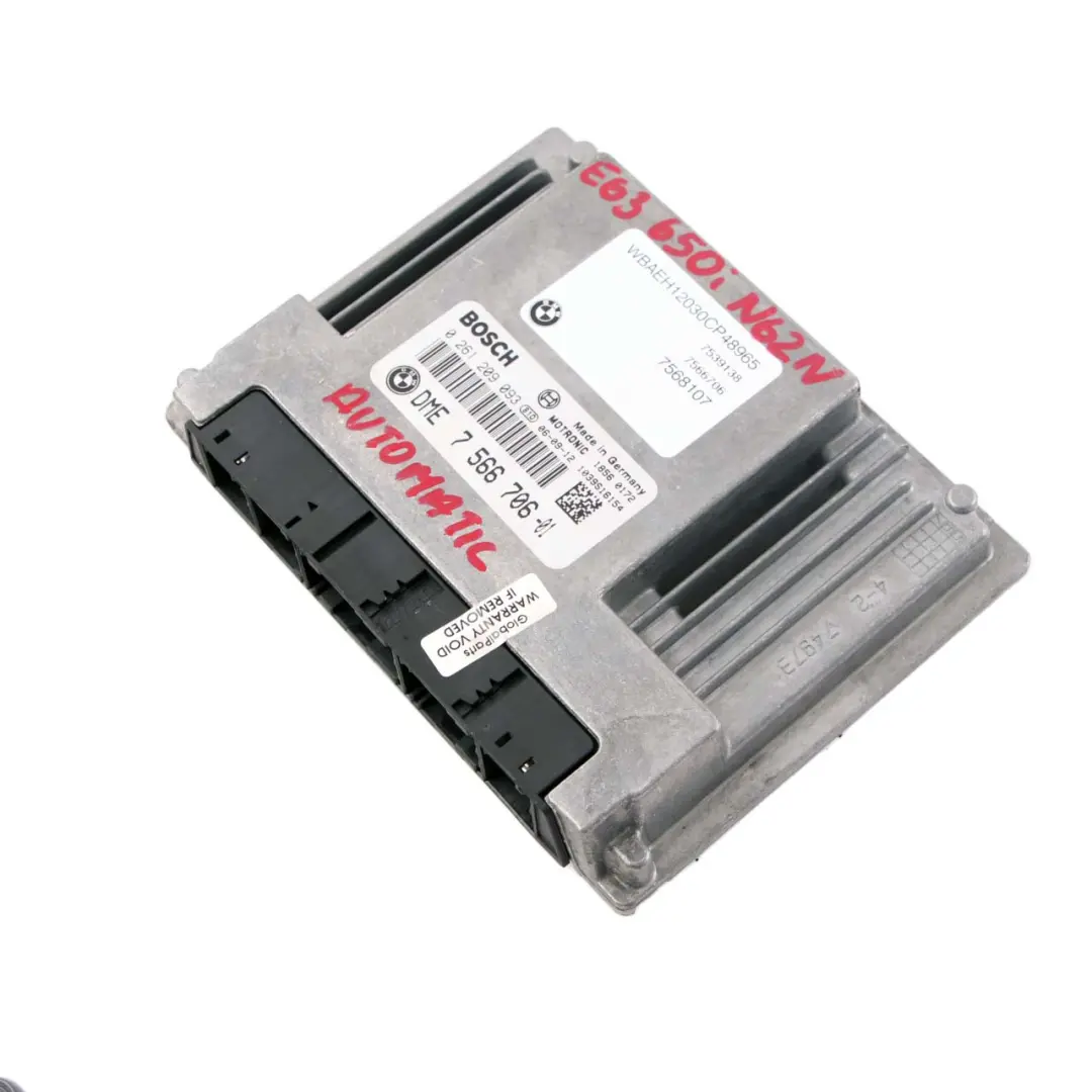 750i N62N 367HP Engine ECU DME Automatic to BMW E60 E61 E63 E65 550i 650i with Part number 7566706 BMW E60 E61 E63 E65 550i 650i 750i N62N 367HP Engine ECU DME Automatic - SKU 7566706 - Part number 7566706