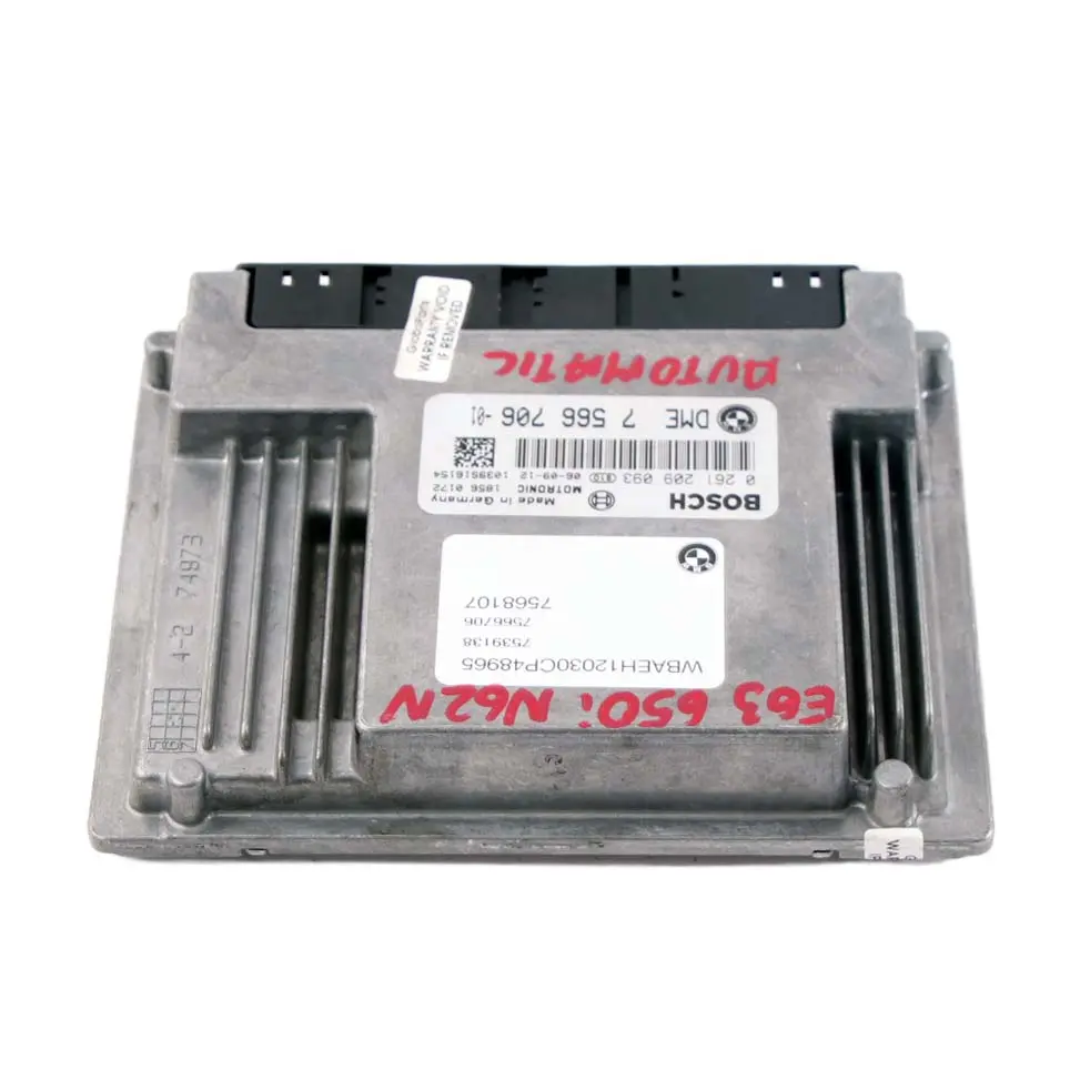 750i N62N 367HP Engine ECU DME Automatic to BMW E60 E61 E63 E65 550i 650i with Part number 7566706 BMW E60 E61 E63 E65 550i 650i 750i N62N 367HP Engine ECU DME Automatic - SKU 7566706 - Part number 7566706