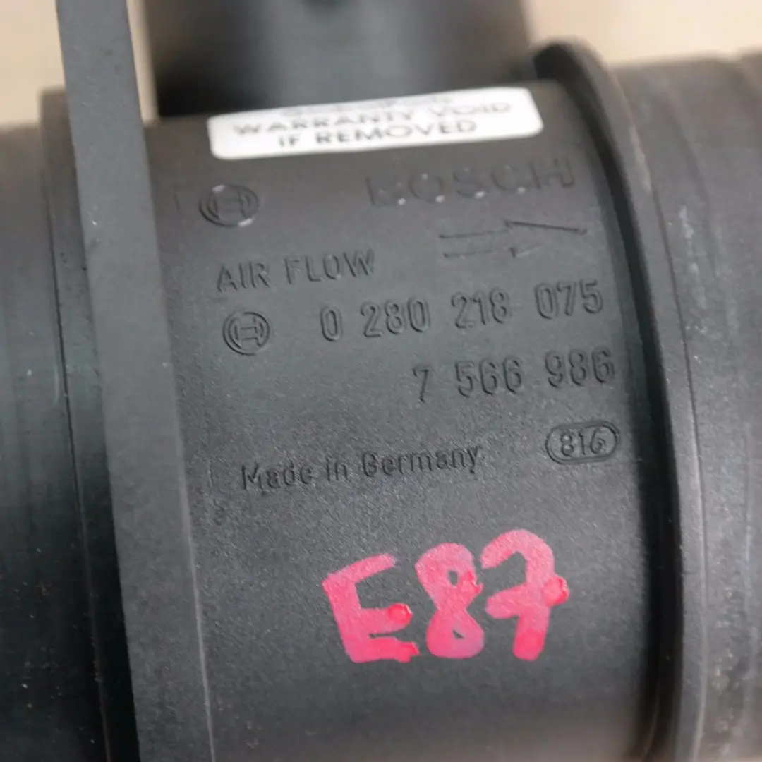 Mass Meter BMW E81 E87 116i E46 E90 316i Hot-Film Air Sensor to Air with Part number 7566986 Air Mass Meter BMW E81 E87 116i E46 E90 316i Hot-Film Air Sensor - SKU 7566986 - Part number 7566986