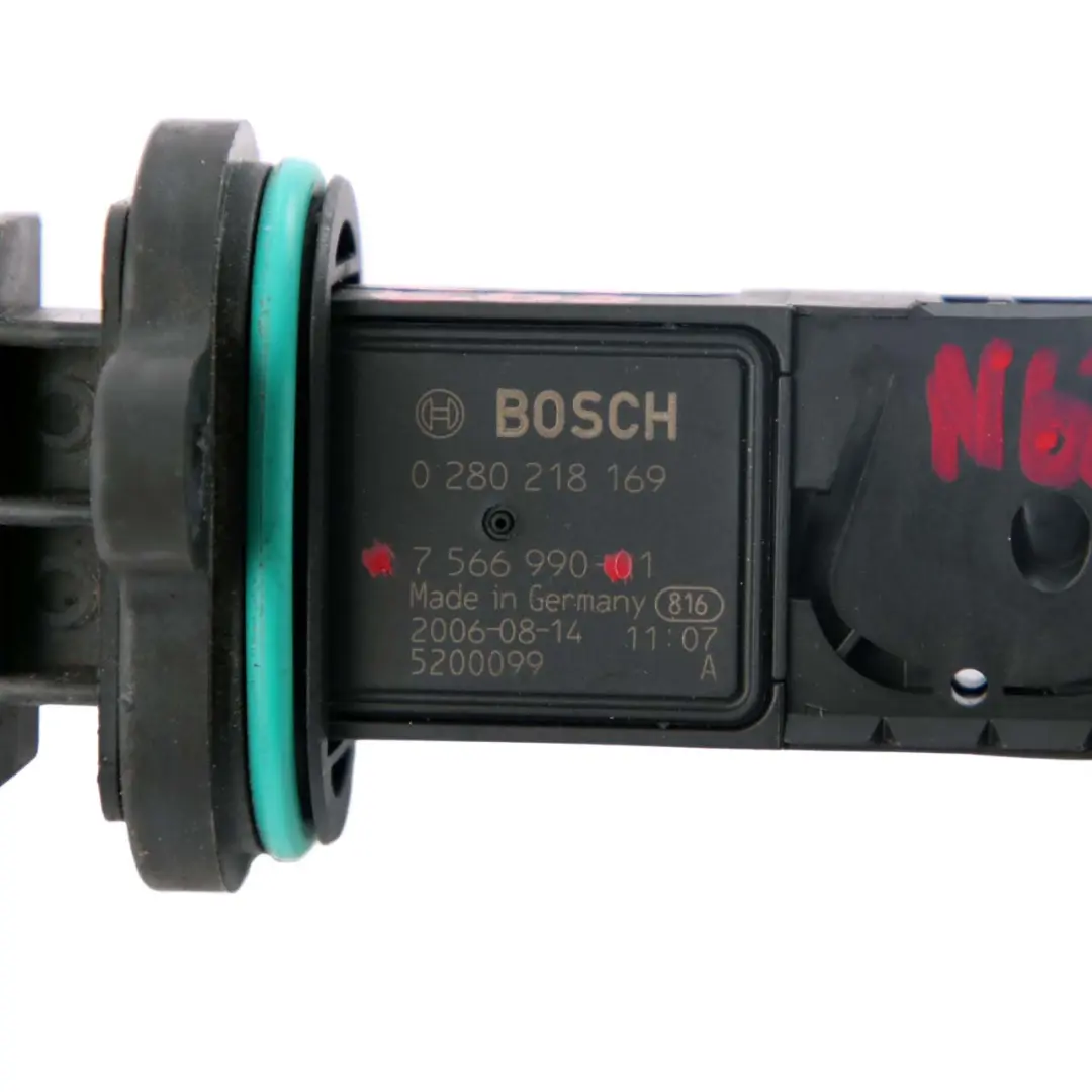 N62N N63 Sensore Massa D'aria a Film Caldo Benzina per BMW E60 E63 F01 F10 con numero di parte 7566990 BMW E60 E63 F01 F10 N62N N63 Sensore Massa D'aria a Film Caldo Benzina - SKU 7566990 - Numero di parte 7566990