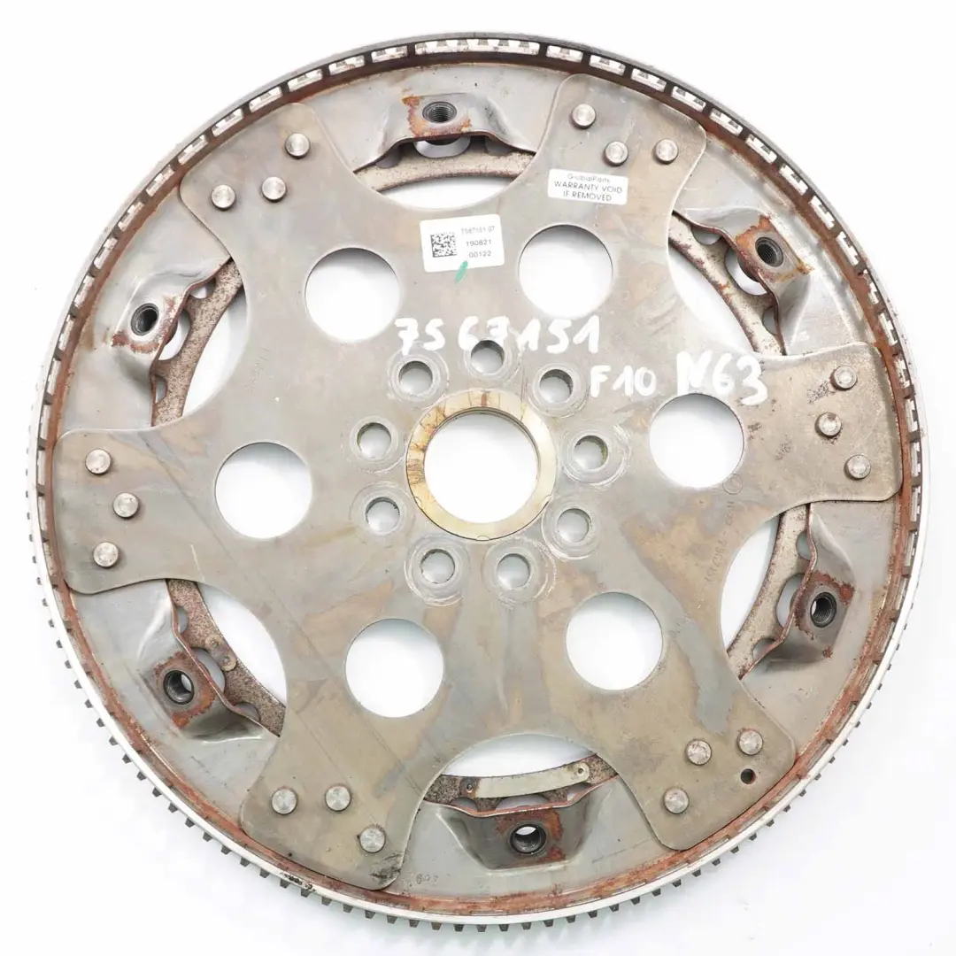 Schwungrad BMW F01 F10 F90 M5 N63 S63M Automatik-Getriebe Starterring für mit Teilenummer 7567151 Schwungrad BMW F01 F10 F90 M5 N63 S63M Automatik-Getriebe Starterring - SKU 7567151 - Teilenummer 7567151