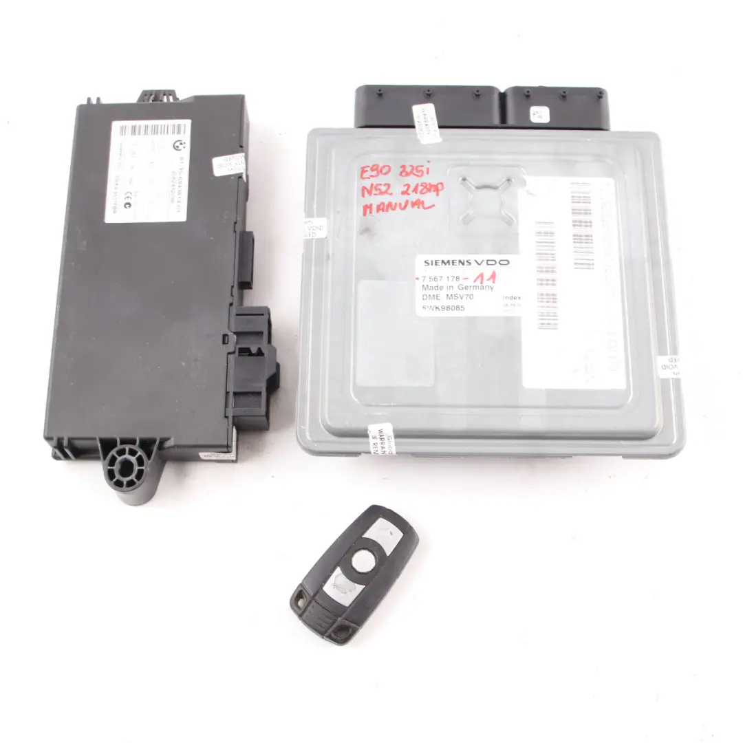 N52 218HP ECU Kit DME CAS3 Key Manual to BMW E60 E90 E91 325i 525i with Part number 7567178 BMW E60 E90 E91 325i 525i N52 218HP ECU Kit DME CAS3 Key Manual - SKU 7567178-11 - Part number 7567178