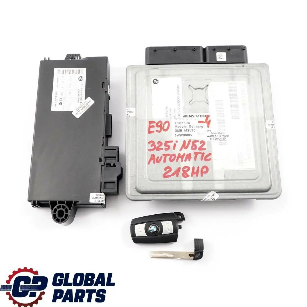 BMW E60 525i E90 E91 325i N52 Commande Dme CAS3 + Cle Automatique - SKU 7567178-4 - Numéro de pièce 7567178