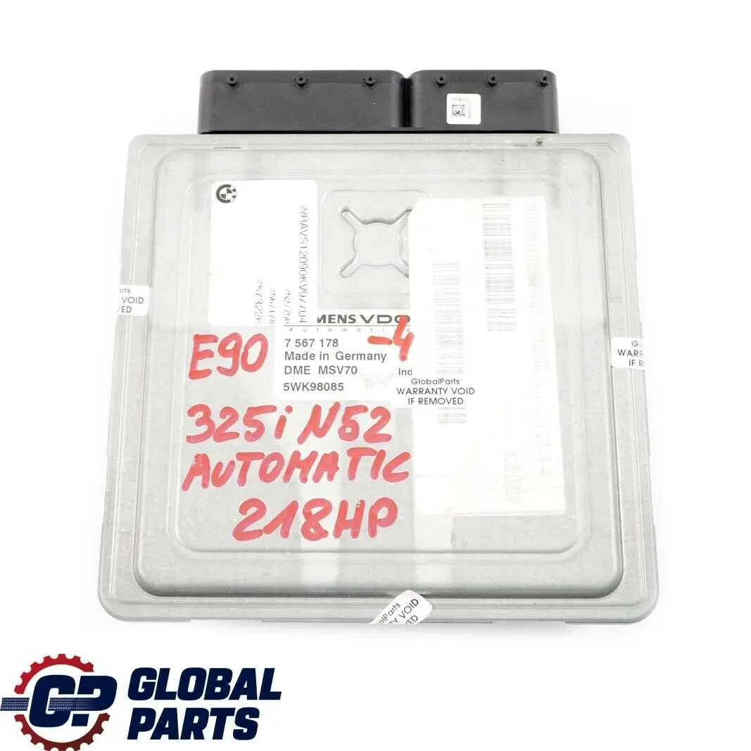 BMW E60 525i E90 E91 325i N52 Commande Dme CAS3 + Cle Automatique - SKU 7567178-4 - Numéro de pièce 7567178