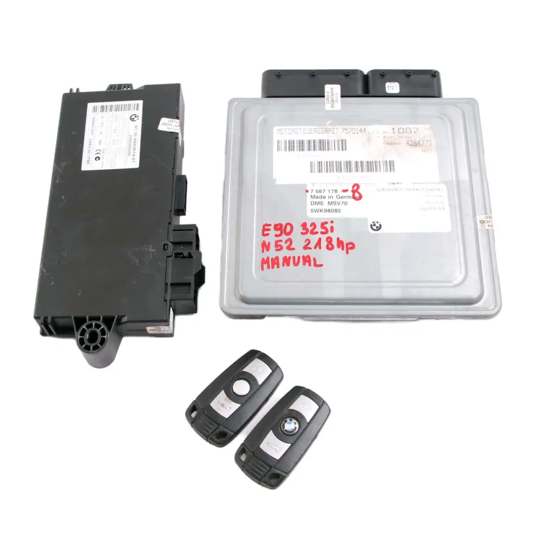 N52 218HP ECU Kit DME CAS3 Keys Manual to BMW 3 5 E60 E90 E91 325i 525i with Part number 7567178 BMW 3 5 E60 E90 E91 325i 525i N52 218HP ECU Kit DME CAS3 Keys Manual - SKU 7567178-8 - Part number 7567178