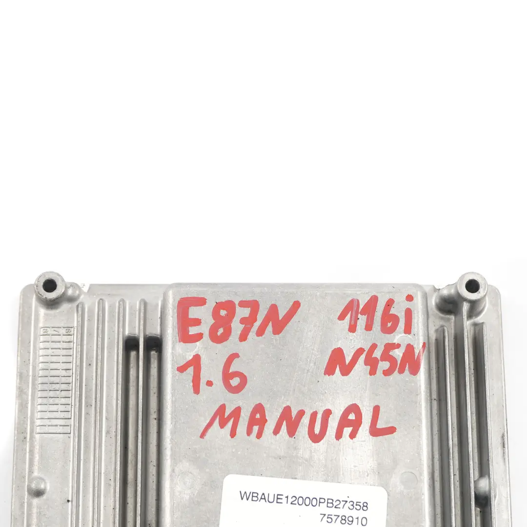 BMW E81 E87 LCI E90 116i 316i 1.6 N45N ECU Control Unit DME Manual - SKU 7567321 - Part number 7567321