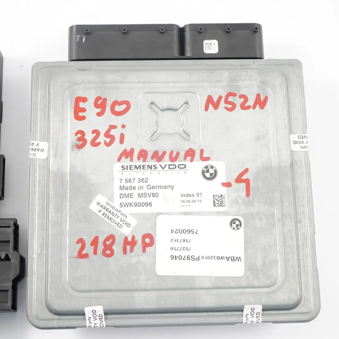 BMW E92 325I N52N 218Hp Kit Centralina Dme Cas3 + Chiave Manuale - SKU 7567362-4 - Numero di parte 7567362