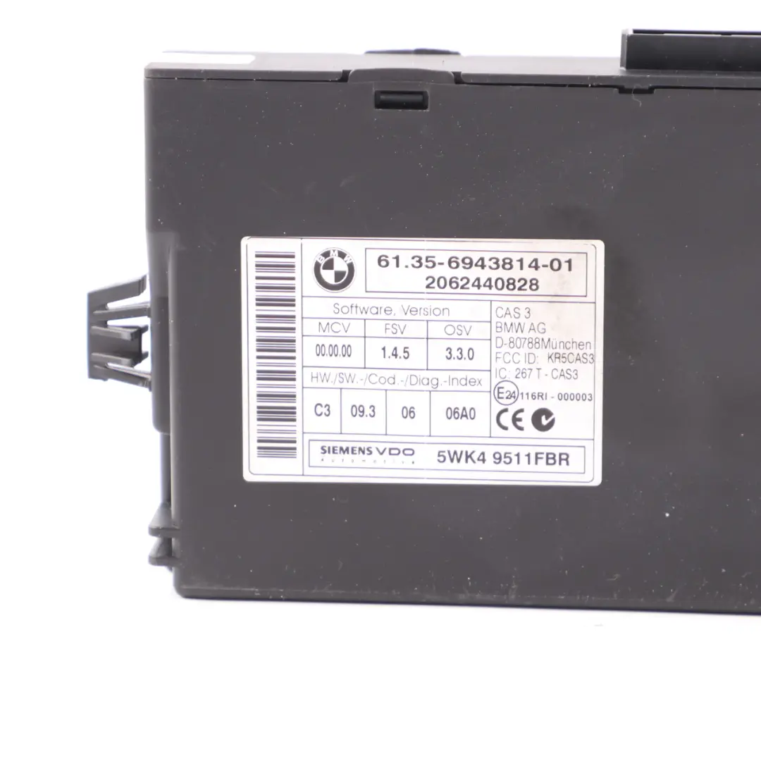 BMW E92 330i N52N 272HP ECU Control Unit Kit DME CAS3 + 2 Keys Automatic - SKU 7567362-5 - Part number 7567362