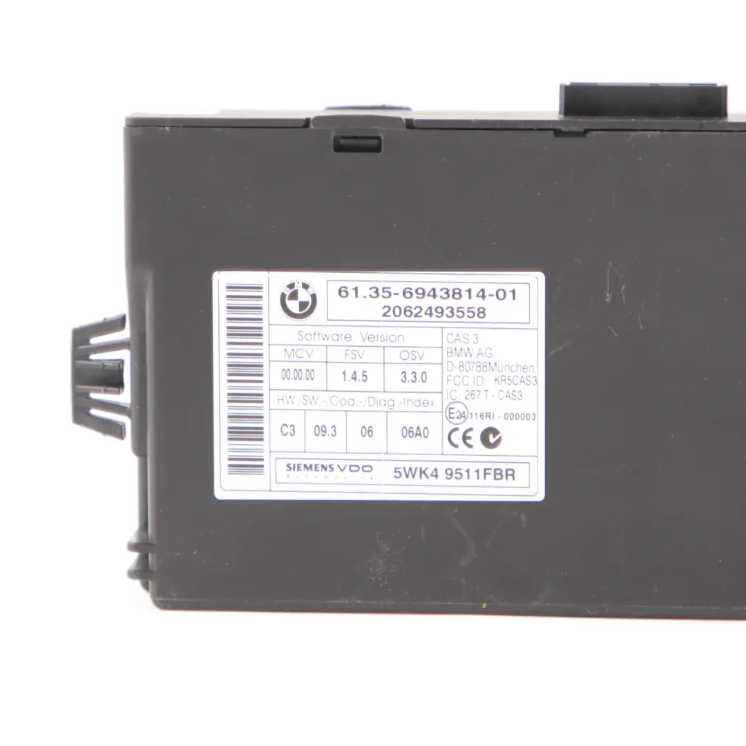 BMW E92 325i N52N 218HP ECU Control Unit Kit DME CAS3 + Key Automatic - SKU 7567362-6 - Part number 7567362