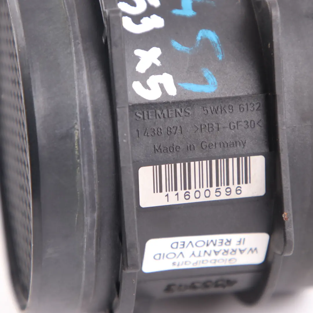 BMW E46 E39 X5 E53 Petrol M54 Hot Film Air Mass Flow Meter 1438871 - SKU 7567451 - Part number 7567451