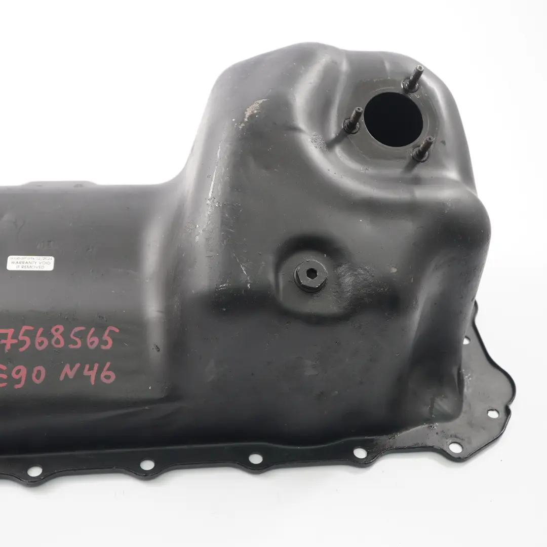 N46 Boîtier moteur Carter d'huile inférieur BMW E90 E91 E85 E87 E46 - SKU 7568565 - Numéro de pièce 7568565