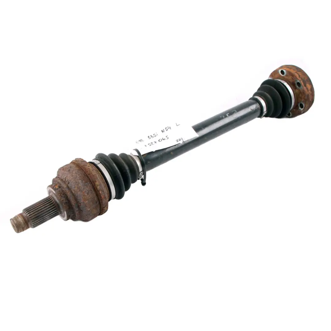 Driveshaft BMW E82 E90 E91 E92 135i 335i N54 Axle Left N/S Shaft 7527065 to Rear with Part number 7568731 Rear Driveshaft BMW E82 E90 E91 E92 135i 335i N54 Axle Left N/S Shaft 7527065 - SKU 7568731 - Part number 7568731