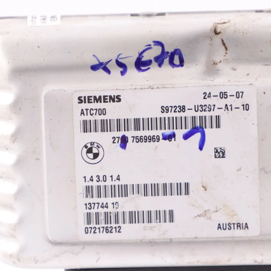 Control Unit Module Transfer Box to BMW X5 E70 X6 E71 with Part number 7569969 BMW X5 E70 X6 E71 Control Unit Module Transfer Box - SKU 7569969-1 - Part number 7569969