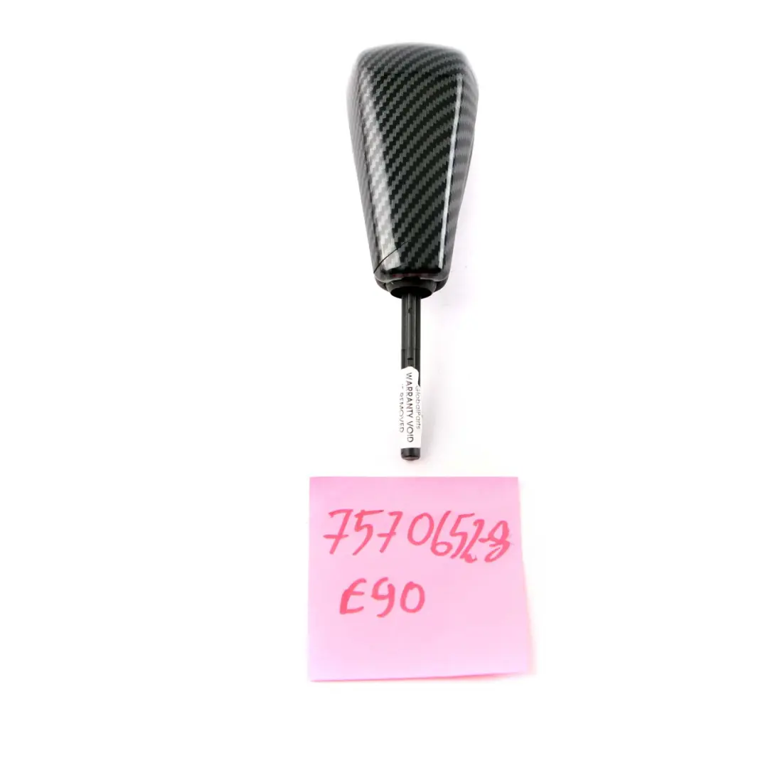 BMW 1 3 E81 E87 E90 E91 Selector Lever Handle Knob Gear Stick Cabron Look - SKU 7570652-8 - Part number 7570652