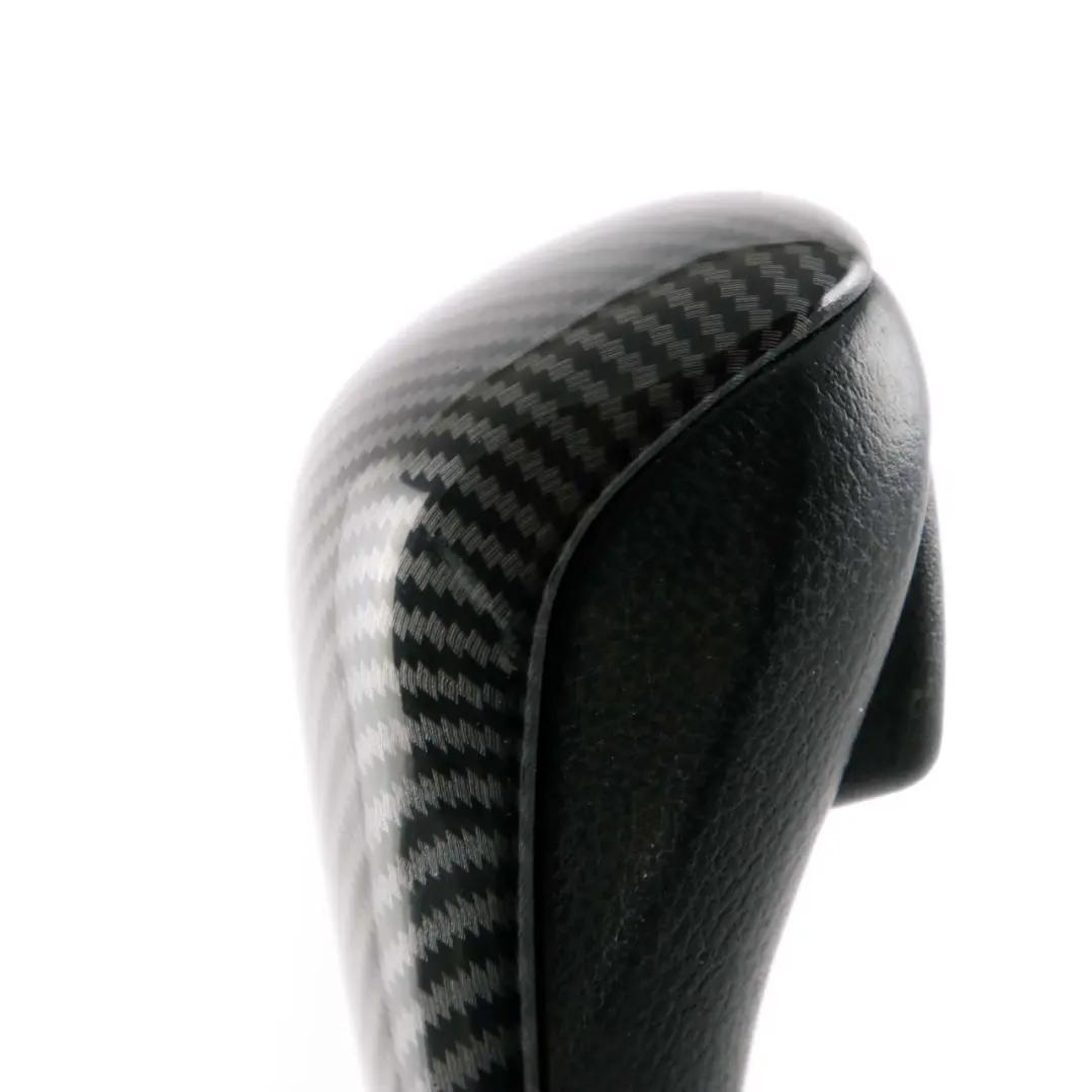 Selector Lever Handle Knob Gear Stick Cabron Look to BMW 1 3 E81 E87 E90 E91 with Part number 7570652 BMW 1 3 E81 E87 E90 E91 Selector Lever Handle Knob Gear Stick Cabron Look - SKU 7570652-8 - Part number 7570652