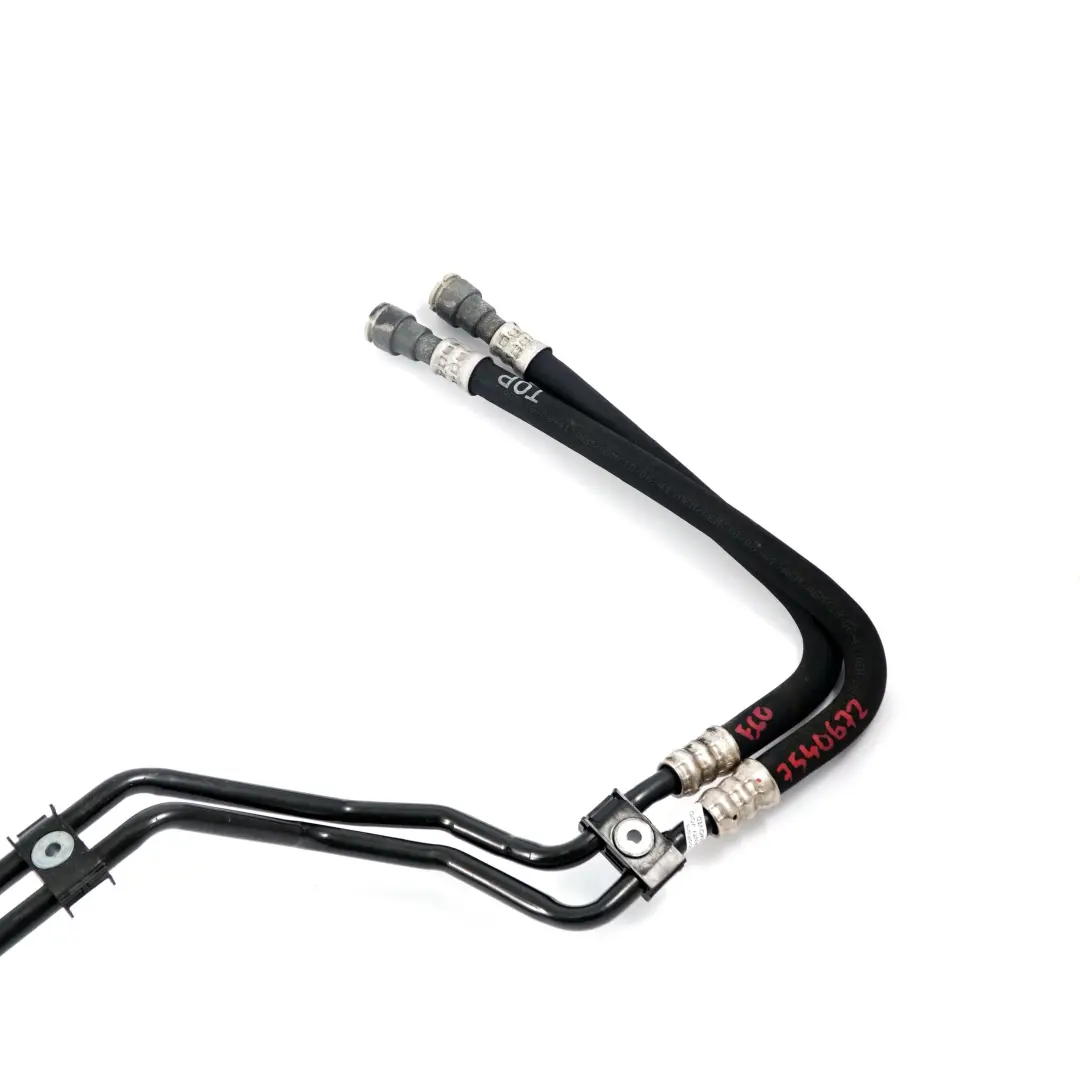 Oil Cooler Pipe BMW E60 E63 N62N Gearbox Flow Return Hose Line Petrol 7540672 to with Part number 7571039 Oil Cooler Pipe BMW E60 E63 N62N Gearbox Flow Return Hose Line Petrol 7540672 - SKU 7571039 - Part number 7571039