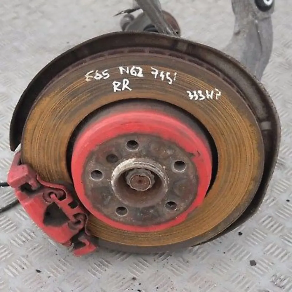 N62 Rear Right O/S Leg Brake Disc Suspension Carrier to BMW 7 Series E65 745i with Part number 7572683 BMW 7 Series E65 745i N62 Rear Right O/S Leg Brake Disc Suspension Carrier - SKU 7572683-1 - Part number 7572683