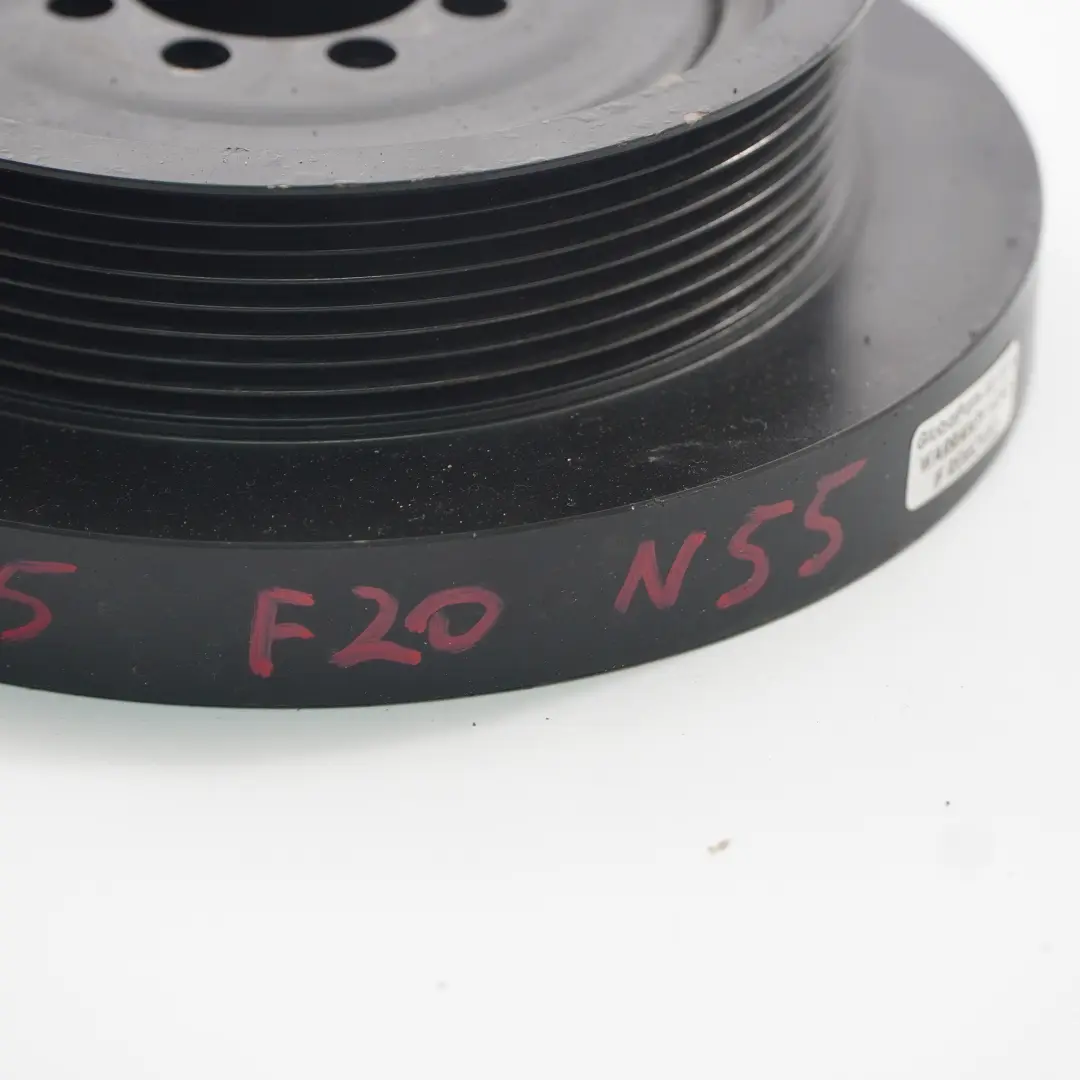 N55 Crankshaft Vibration Damper Pulley 7573654 to BMW F10 F20 F21 F30 F32 X3 F25 with Part number 7573655 BMW F10 F20 F21 F30 F32 X3 F25 N55 Crankshaft Vibration Damper Pulley 7573654 - SKU 7573655 - Part number 7573655