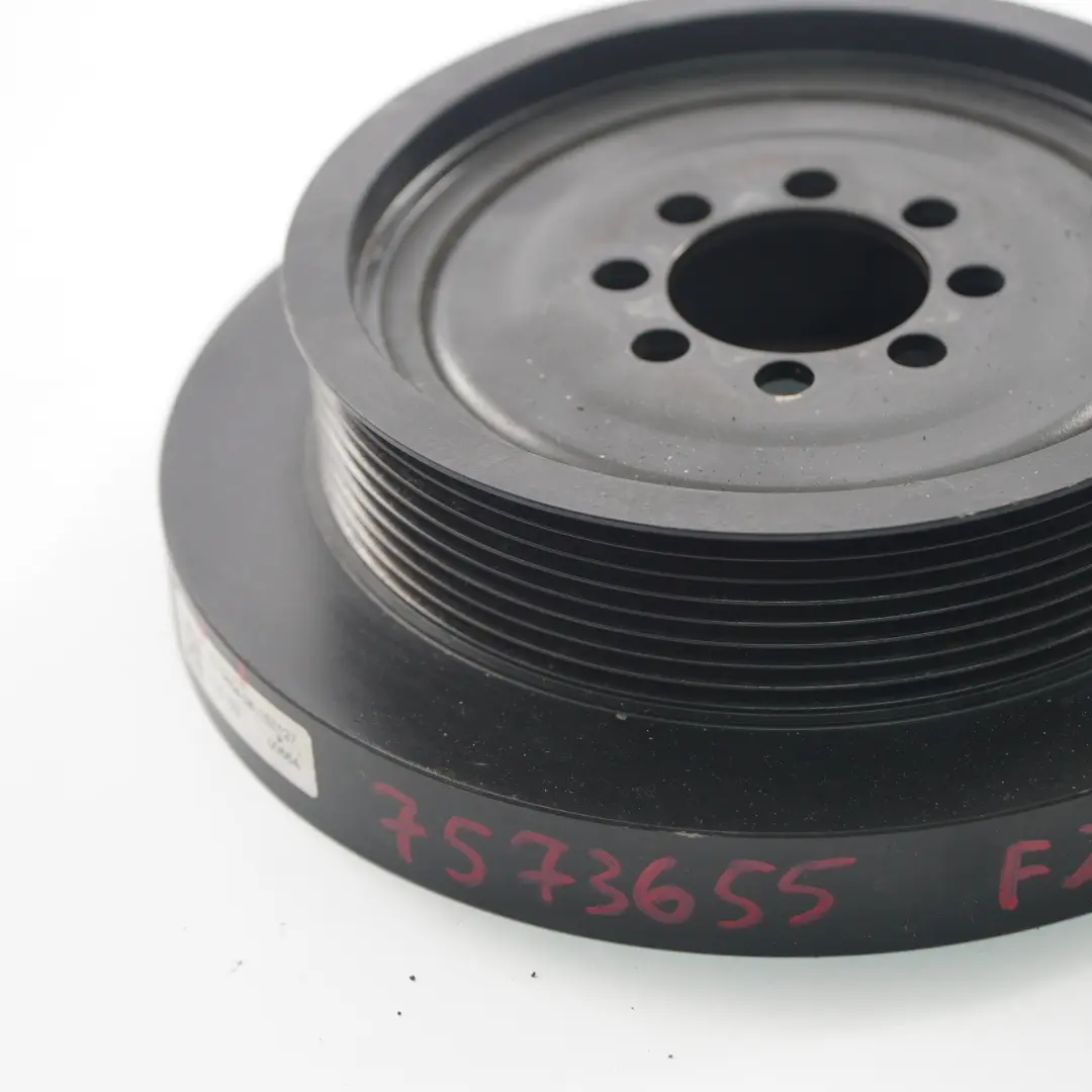 N55 Cigüeñal Vibración Amortiguador Polea 7573654 para BMW F10 F20 F21 F30 F32 X3 F25 con número de pieza 7573655 BMW F10 F20 F21 F30 F32 X3 F25 N55 Cigüeñal Vibración Amortiguador Polea 7573654 - SKU 7573655 - Número de pieza 7573655