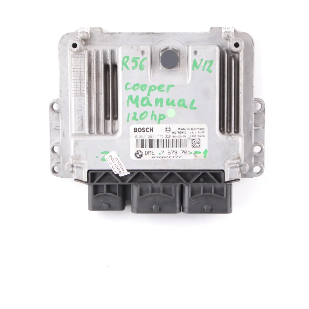 120HP Petrol Engine ECU Kit DME 7573701 CAS3 Key Mini Cooper R55 R56 R57 N12 - SKU 7573701-1 - Part number 12147589972