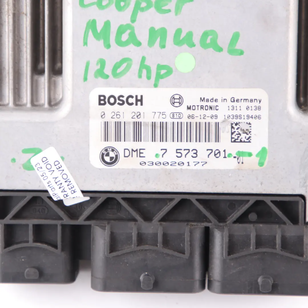 120HP Petrol Engine ECU Kit DME 7573701 CAS3 Key to Mini Cooper R55 R56 R57 N12 with Part number 12147589972 Mini Cooper R55 R56 R57 N12 120HP Petrol Engine ECU Kit DME 7573701 CAS3 Key - SKU 7573701-1 - Part number 12147589972