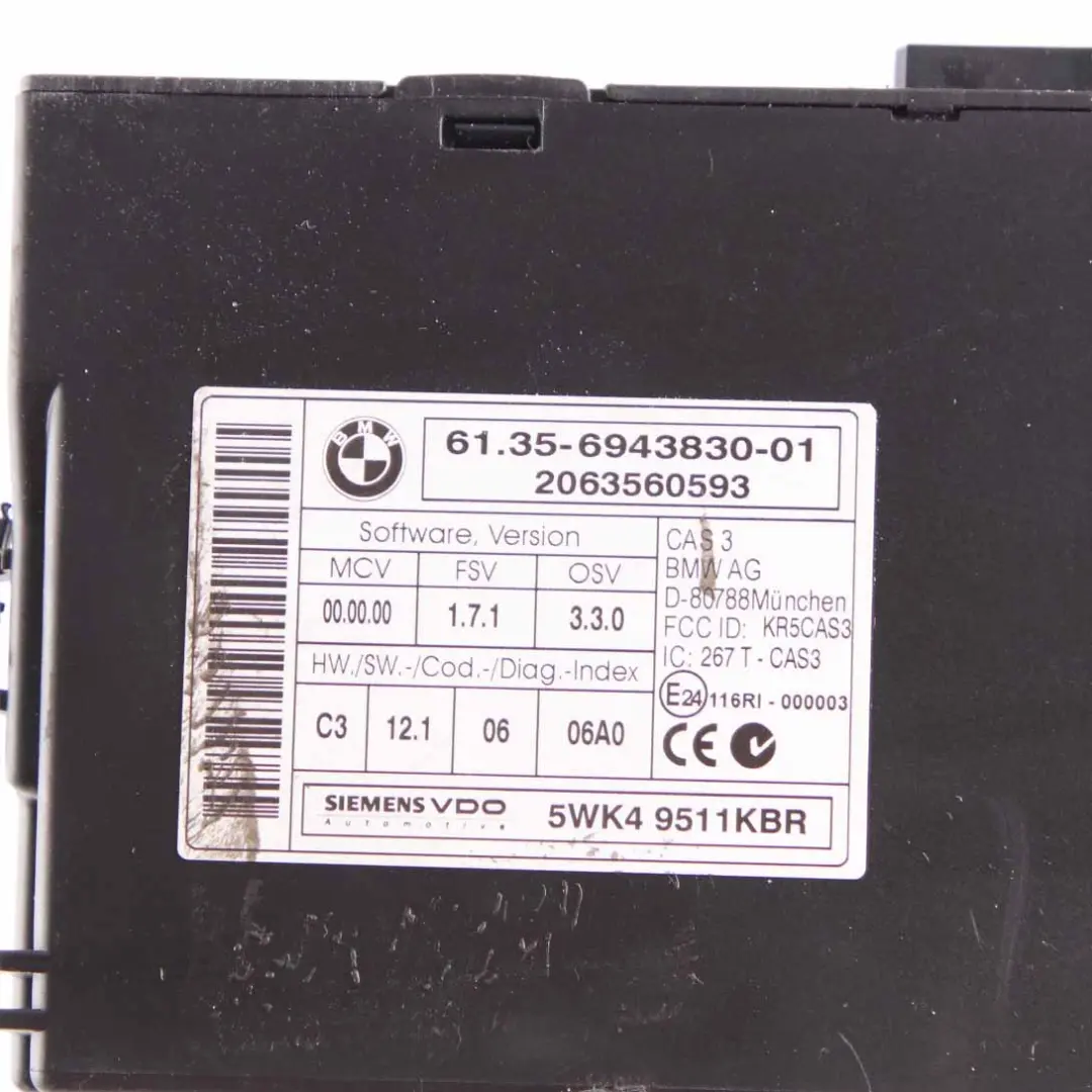 BMW E90 E91 E92 N52N 330i 272HP ECU Kit Module DME CAS3 + Key Automatic - SKU 7574544-5 - Part number 7574544