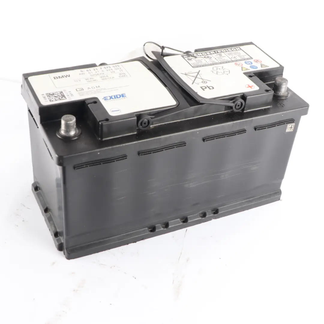 EXIDE AGM 12V Accumulator Battery 90Ah 900A to BMW with Part number 7575575 BMW EXIDE AGM 12V Accumulator Battery 90Ah 900A - SKU 7575575-1 - Part number 7575575