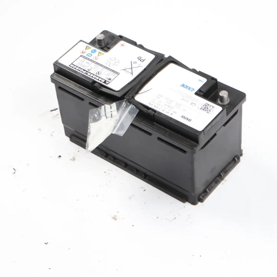 EXIDE AGM 12V Accumulator Battery 90Ah 900A to BMW with Part number 7575575 BMW EXIDE AGM 12V Accumulator Battery 90Ah 900A - SKU 7575575 - Part number 7575575
