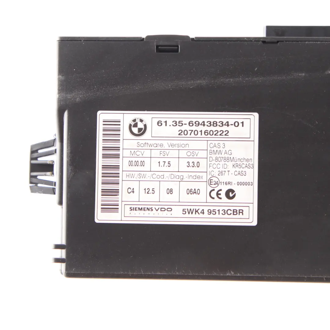 BMW E87 LCI E90 E91 120i 320i Petrol N43 170HP ECU KIT DME CAS3 + Key - SKU 7575665-1 - Part number 7575665