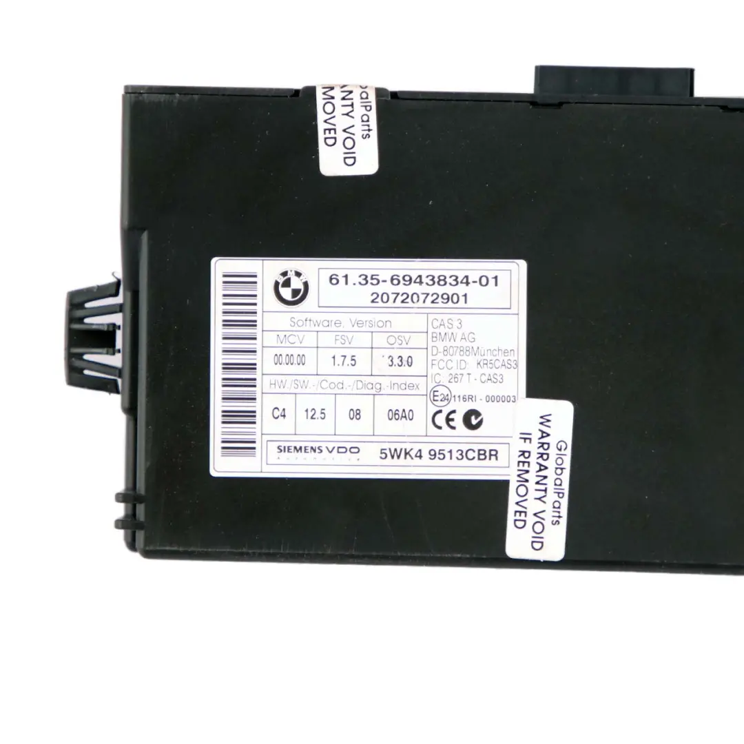 BMW E90 E92 330i 272HP N52N Engine ECU Kit DME + CAS3 + Key Automatic - SKU 7576297-1 - Part number 7576297