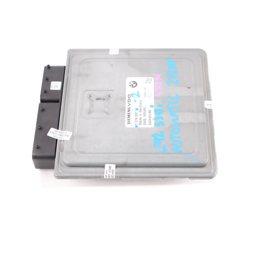 272HP N52N Engine Control Unit ECU DME Automatic to BMW E90 E92 330i with Part number 7576297 BMW E90 E92 330i 272HP N52N Engine Control Unit ECU DME Automatic - SKU 7576297-3 - Part number 7576297