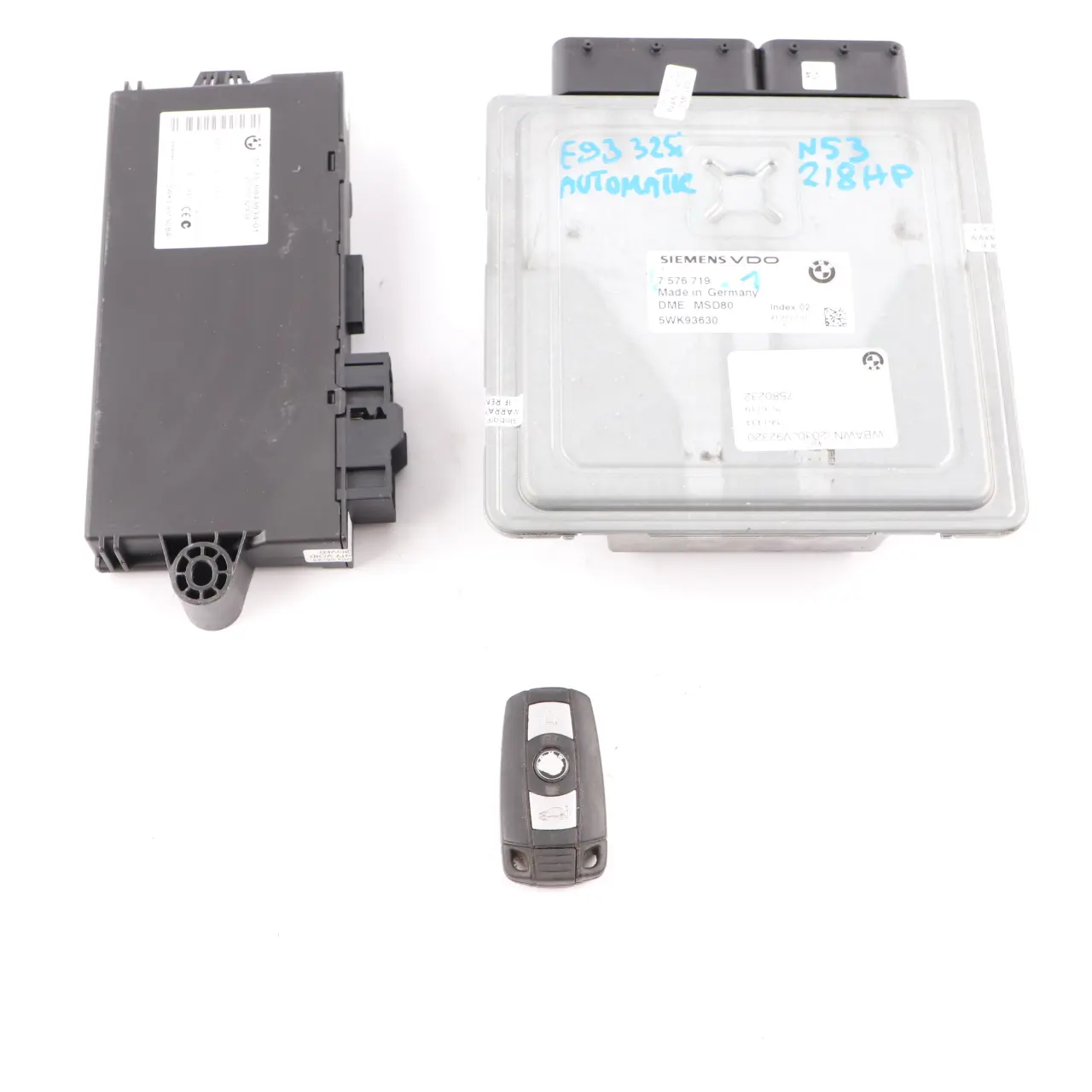 BMW E90 E91 E92 325i N53 218HP ECU Kit Unité contrôle DME 7576719 Automatique