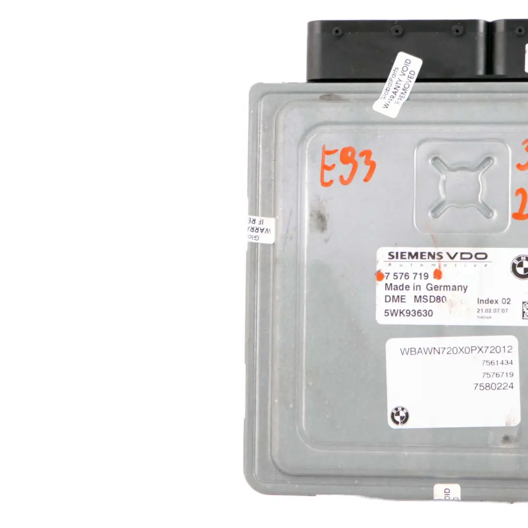 BMW E90 E91 E92 E93 330i N53 272HP ECU Engine Control Unit DME Automatic - SKU 7576719 - Part number 7576719