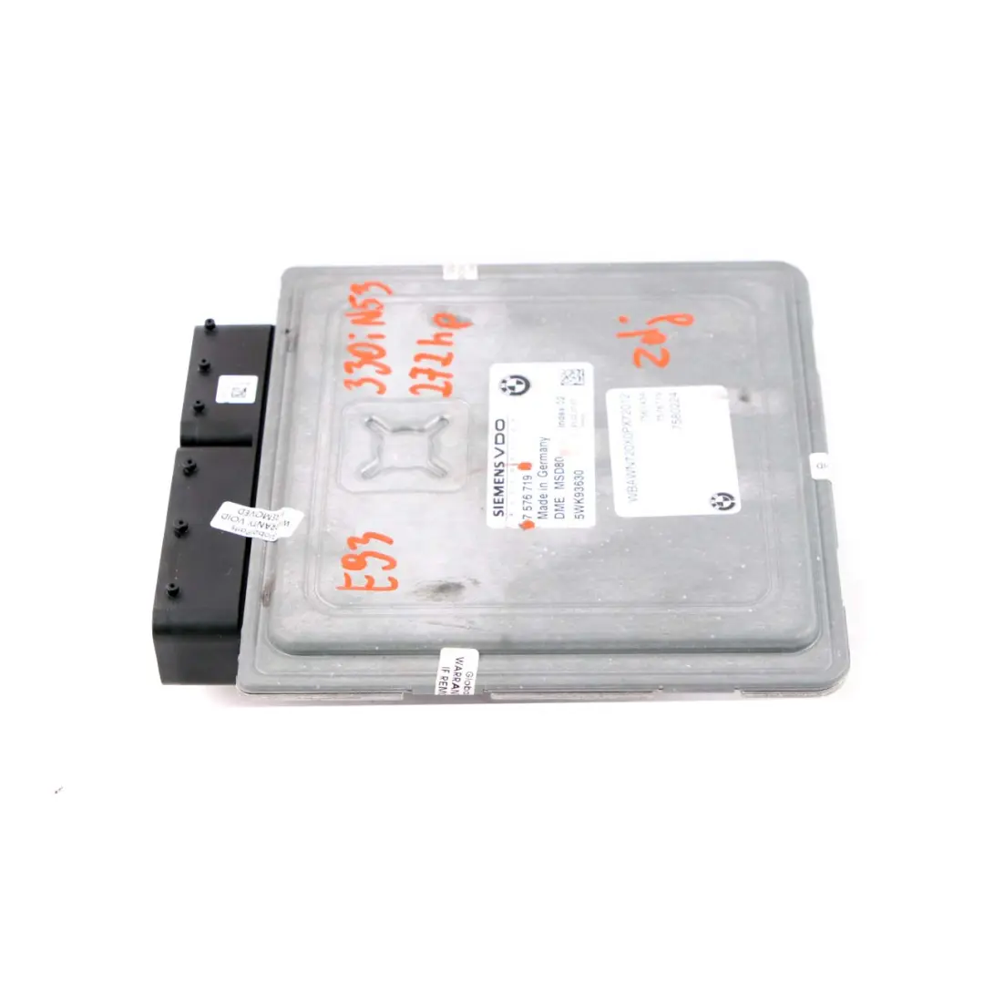 N53 272HP ECU Engine Control Unit DME Automatic to BMW E90 E91 E92 E93 330i with Part number 7576719 BMW E90 E91 E92 E93 330i N53 272HP ECU Engine Control Unit DME Automatic - SKU 7576719 - Part number 7576719