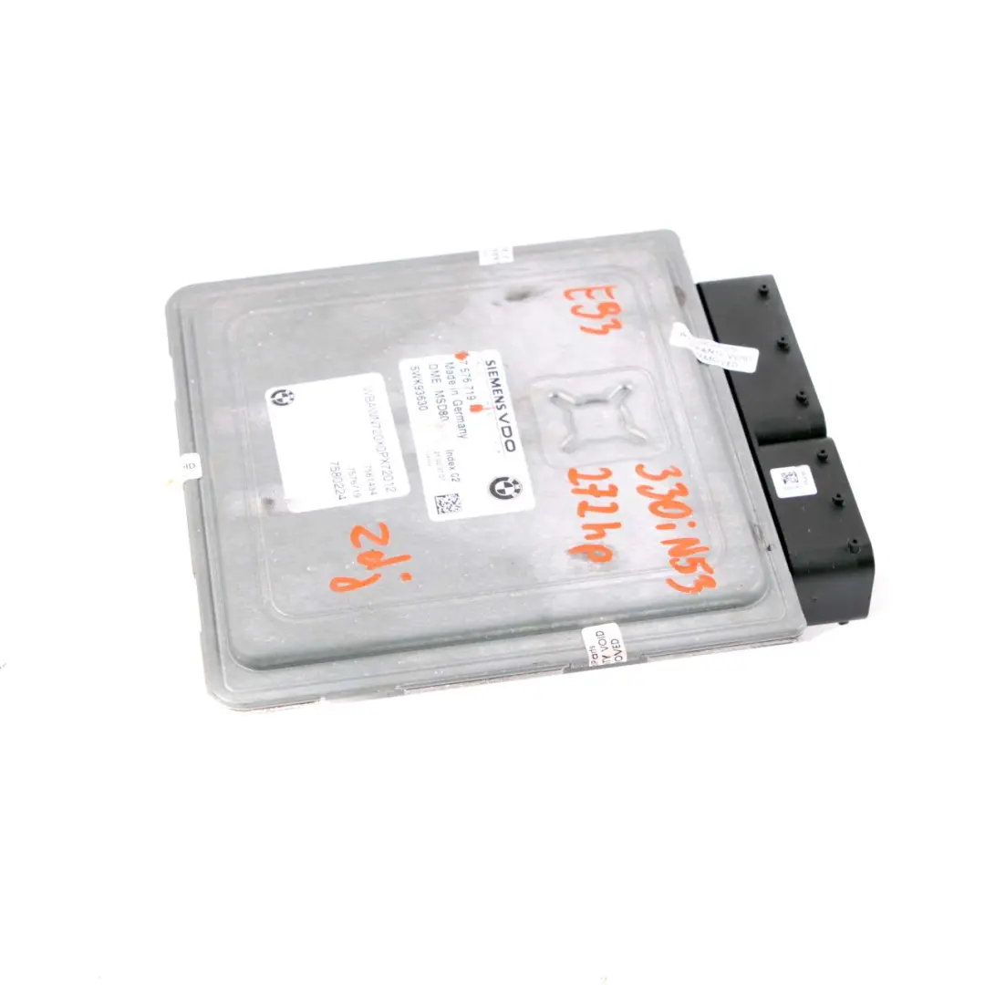 N53 272HP ECU Engine Control Unit DME Automatic to BMW E90 E91 E92 E93 330i with Part number 7576719 BMW E90 E91 E92 E93 330i N53 272HP ECU Engine Control Unit DME Automatic - SKU 7576719 - Part number 7576719