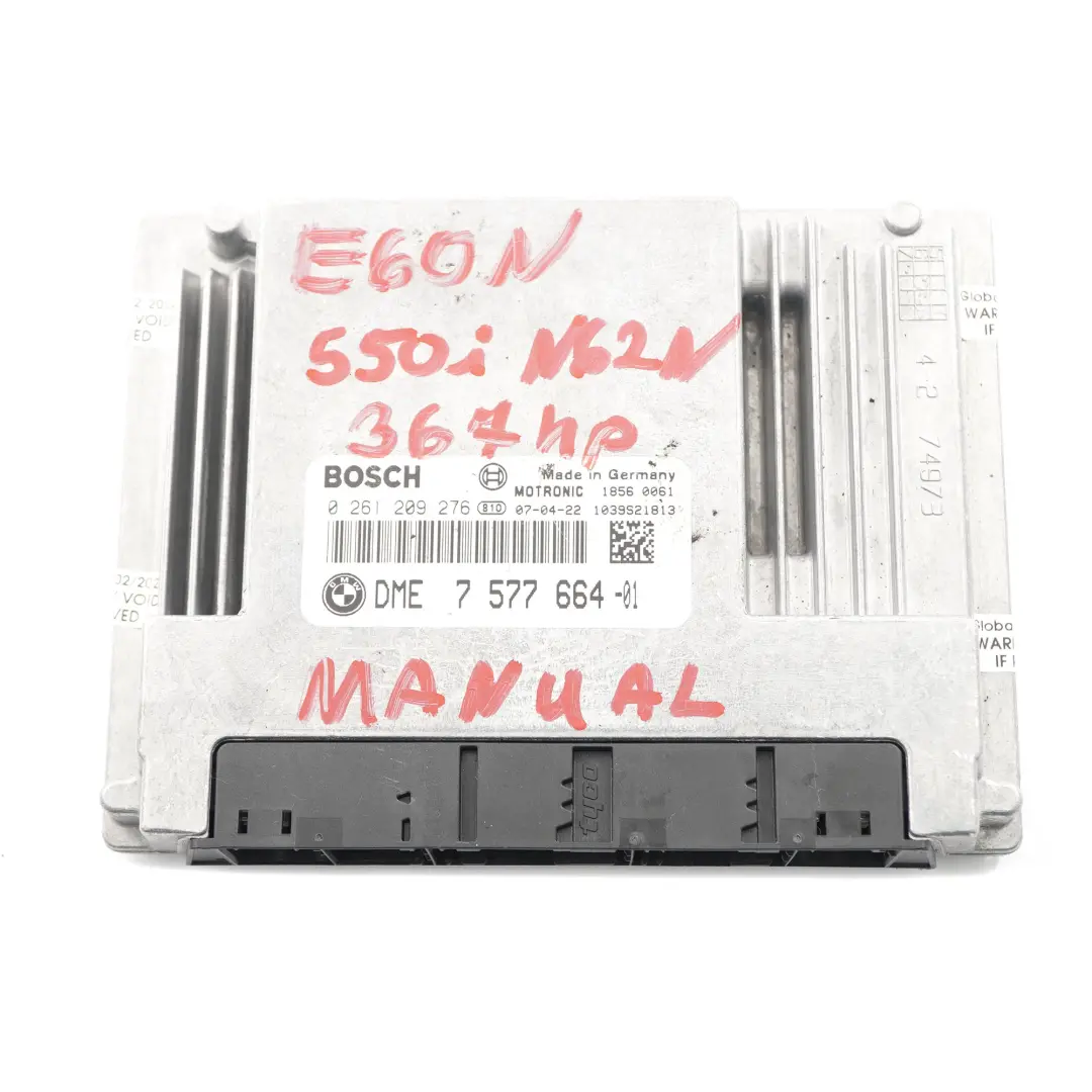 N62N 367HP Engine Unit Module ECU DME Manual BMW E60 E61 LCI 550i - SKU 7577664 - Part number 7577664